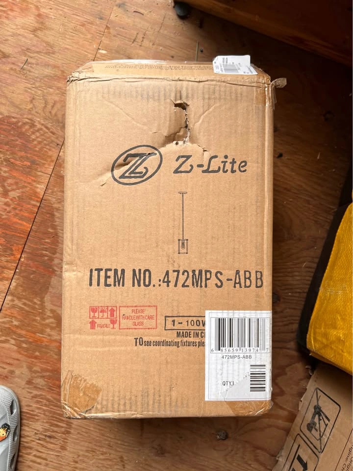Z-Lite Kirkland One Light Pendant 472MPS-ABB - photo 3