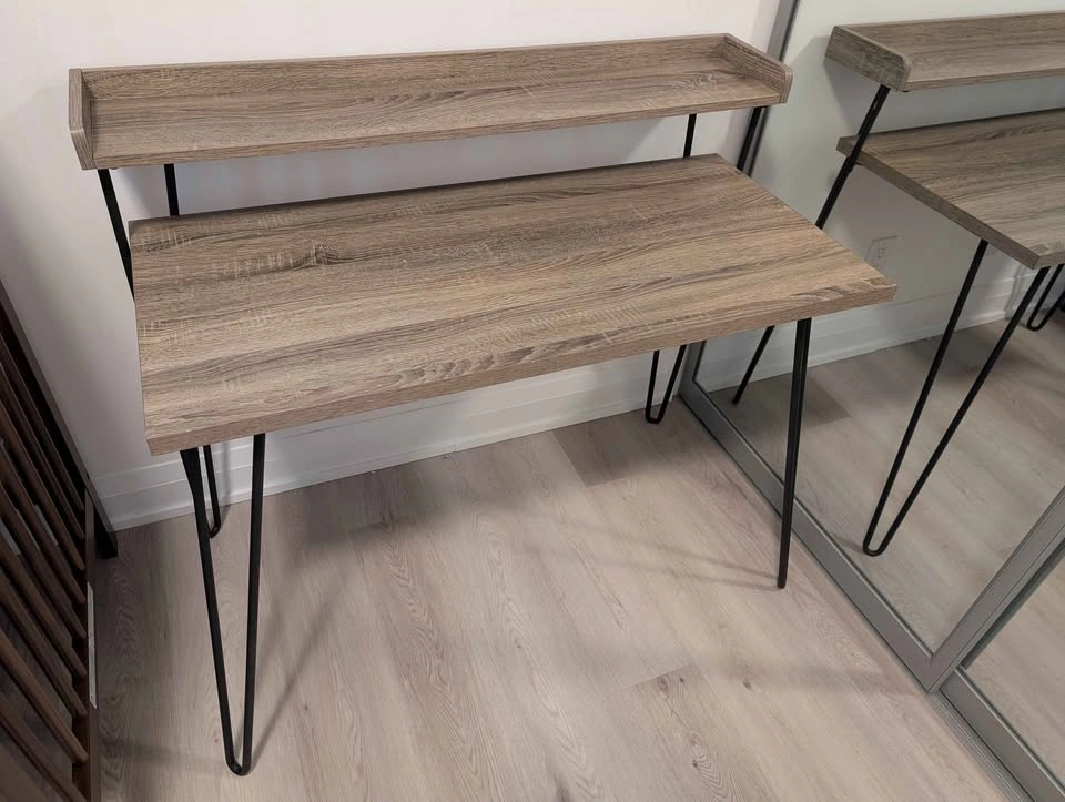 Modern Industrial Desk with Monitor Shelf - photo 2