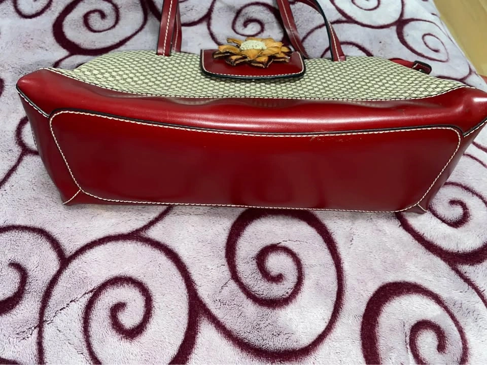 Red and Beige Handbag/Purse - photo 3