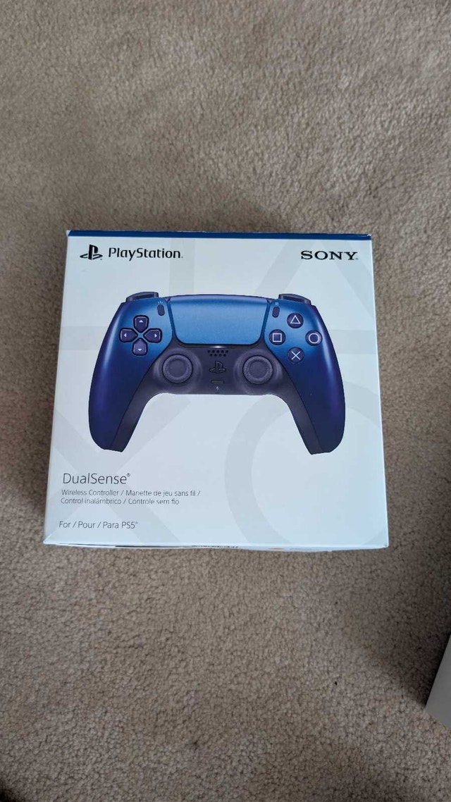 PS5 Controller Chrome Blue Modded