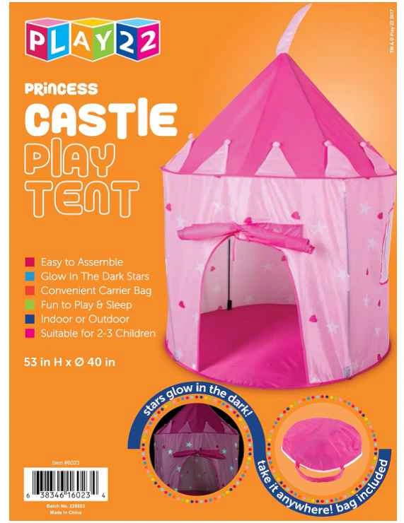 Princess Castle Play Tent Pink Glow-in-the-Dark Indoor Outdoor - photo 3