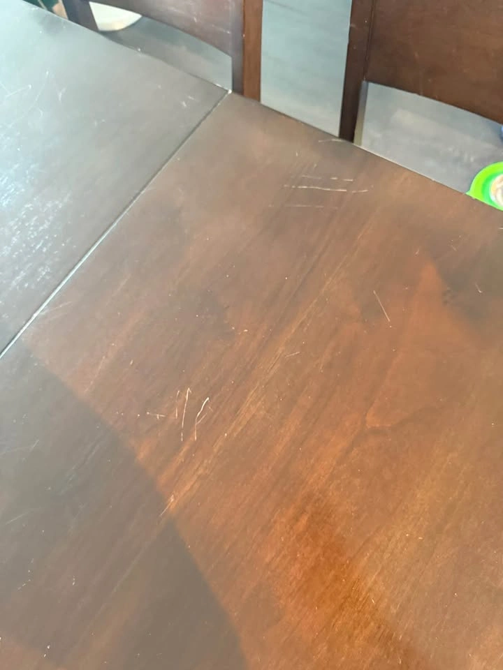 Dark Brown Solid Wood Table and Chairs Set - photo 5