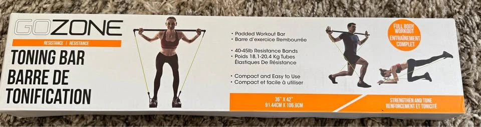 GOZONE Toning Bar w/ Resistance Bands