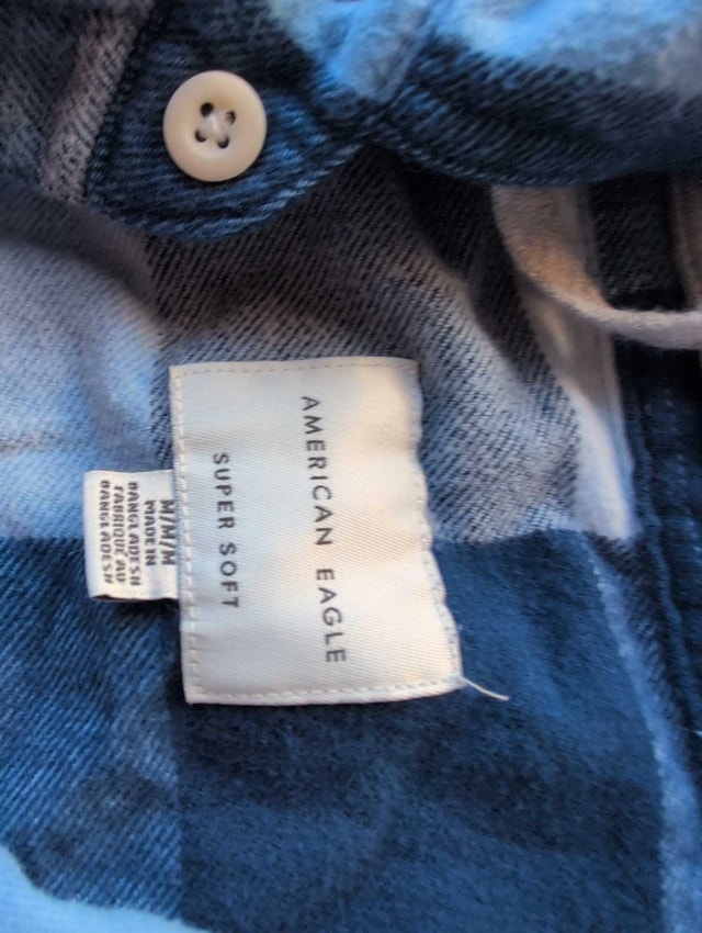 American Eagle Flannel Mens Medium Removable Hood - photo 2