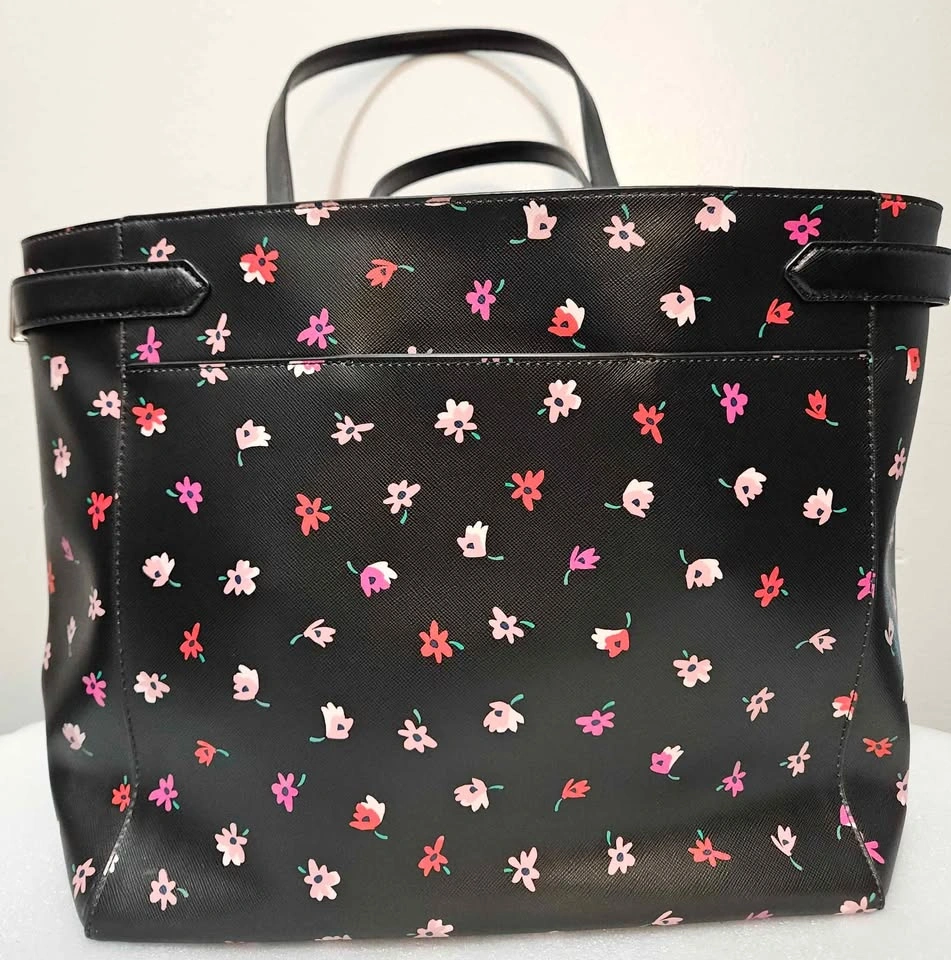Navy Flower Kate Spade Laptop Tote Purse - photo 2