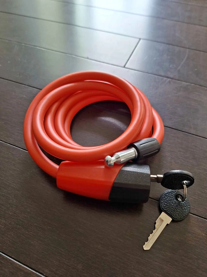 Bike Lock with key Red Color
