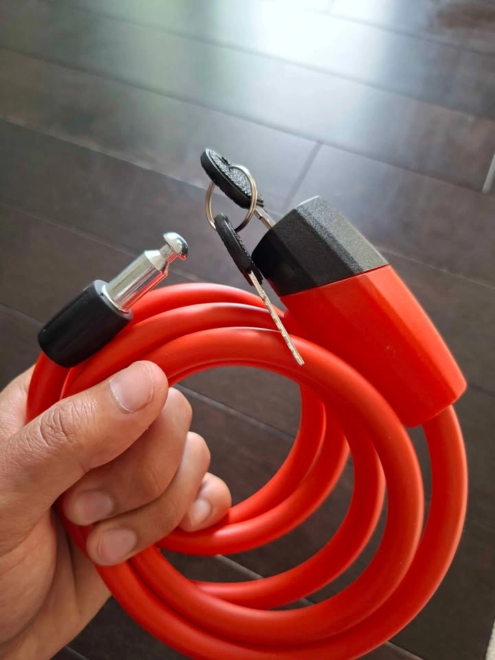 Bike Lock with key Red Color - photo 3