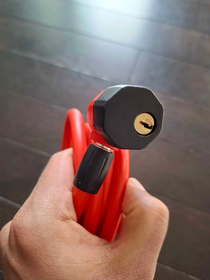 Bike Lock with key Red Color - photo 4
