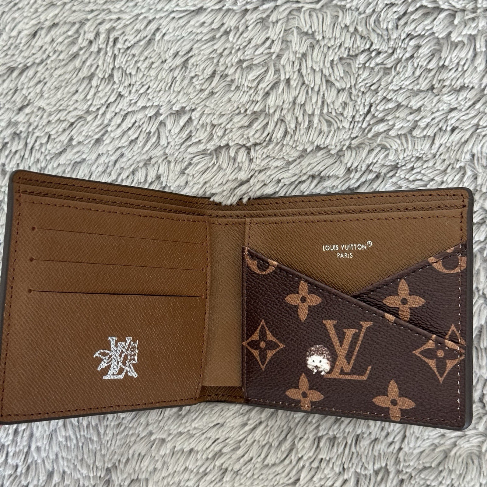 Louis Vuitton Brown Forest Animals Coated Canvas Slender Wallet - photo 4