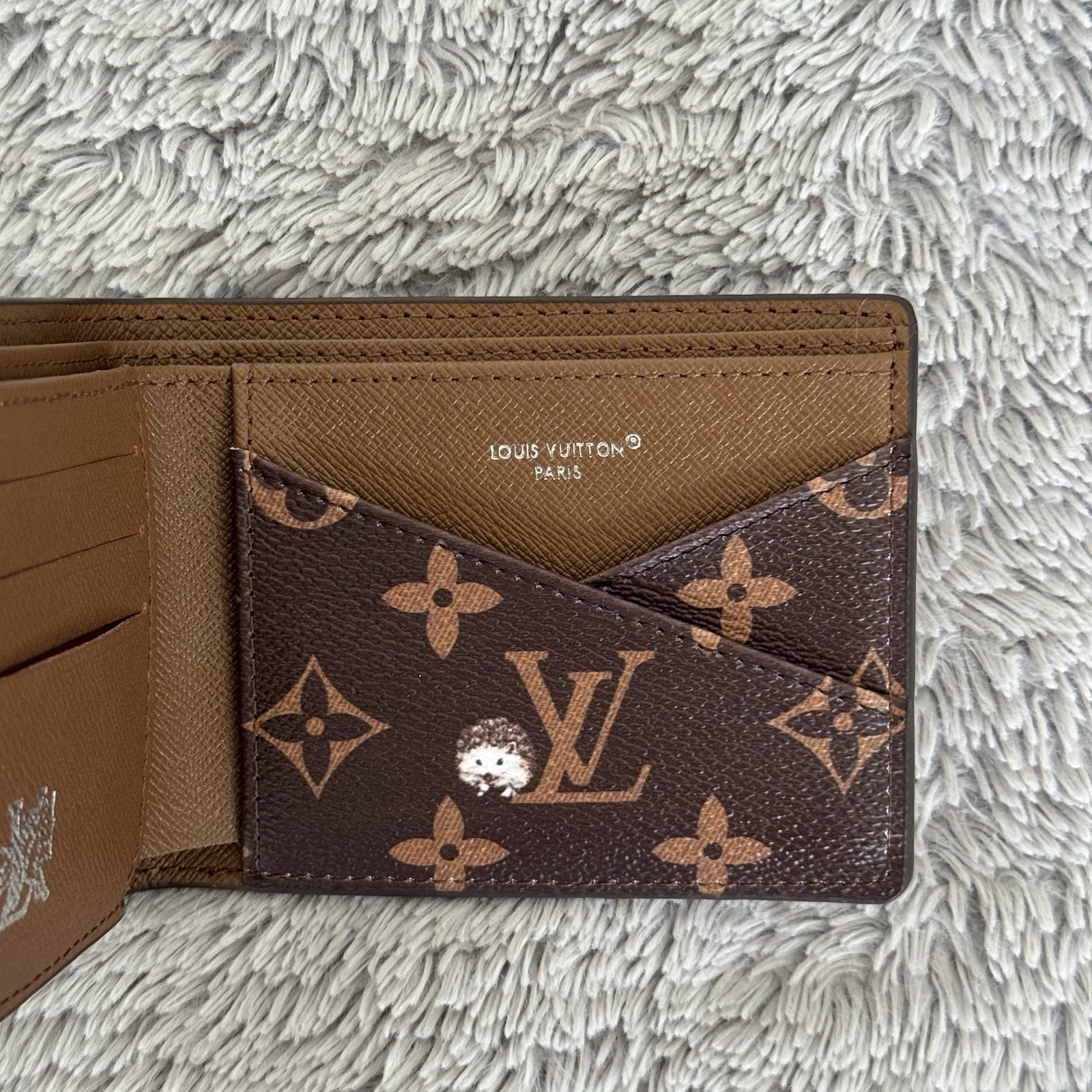 Louis Vuitton Brown Forest Animals Coated Canvas Slender Wallet - photo 5