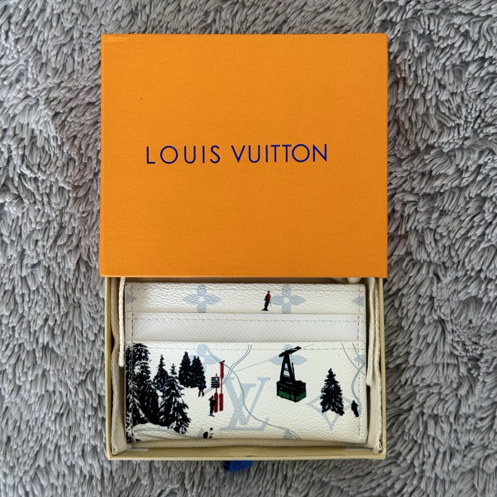 Louis Vuitton White Snow Ski Coated Canvas Double Cardholder For - photo 5