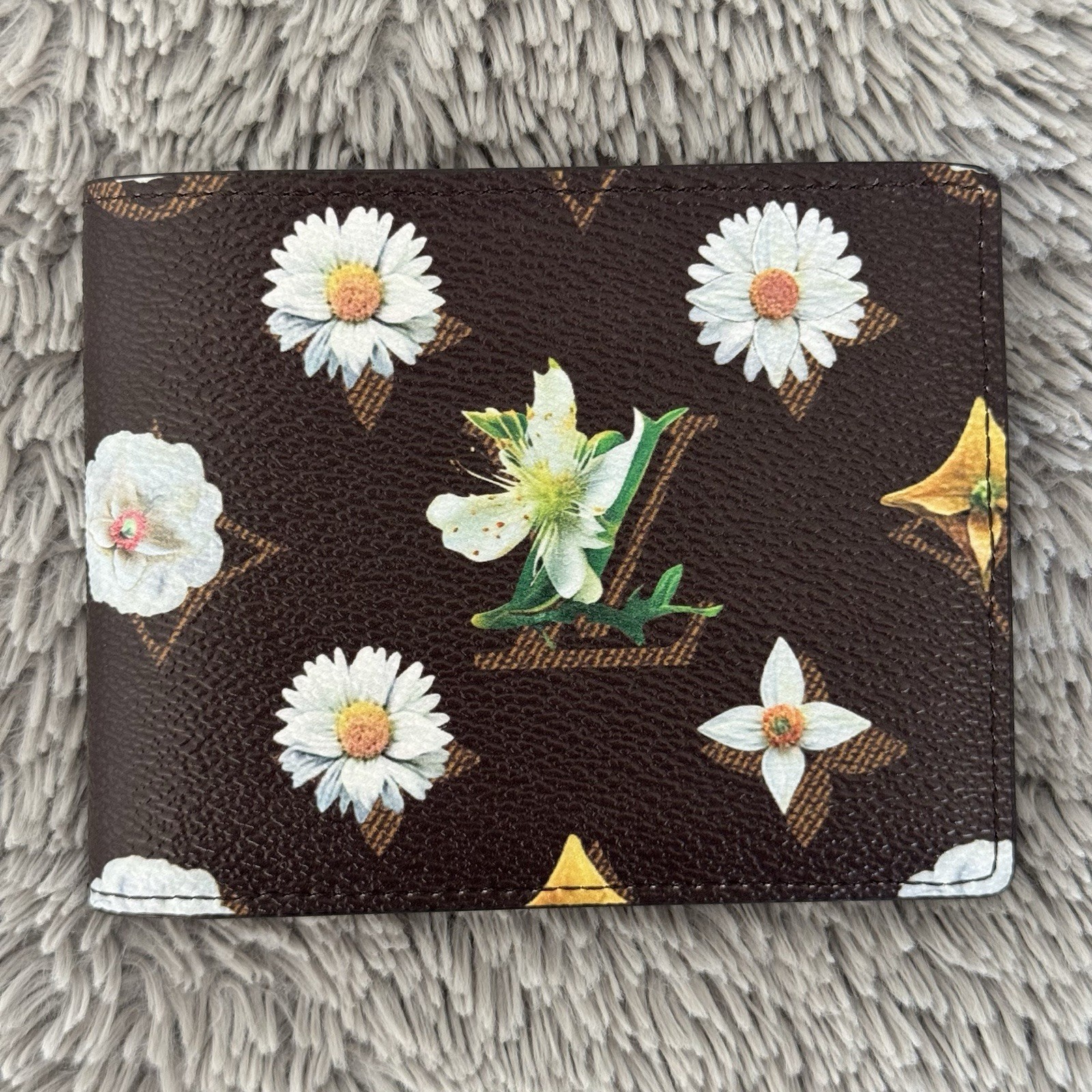 Louis Vuitton Floral Monogram Canvas Slender Wallet