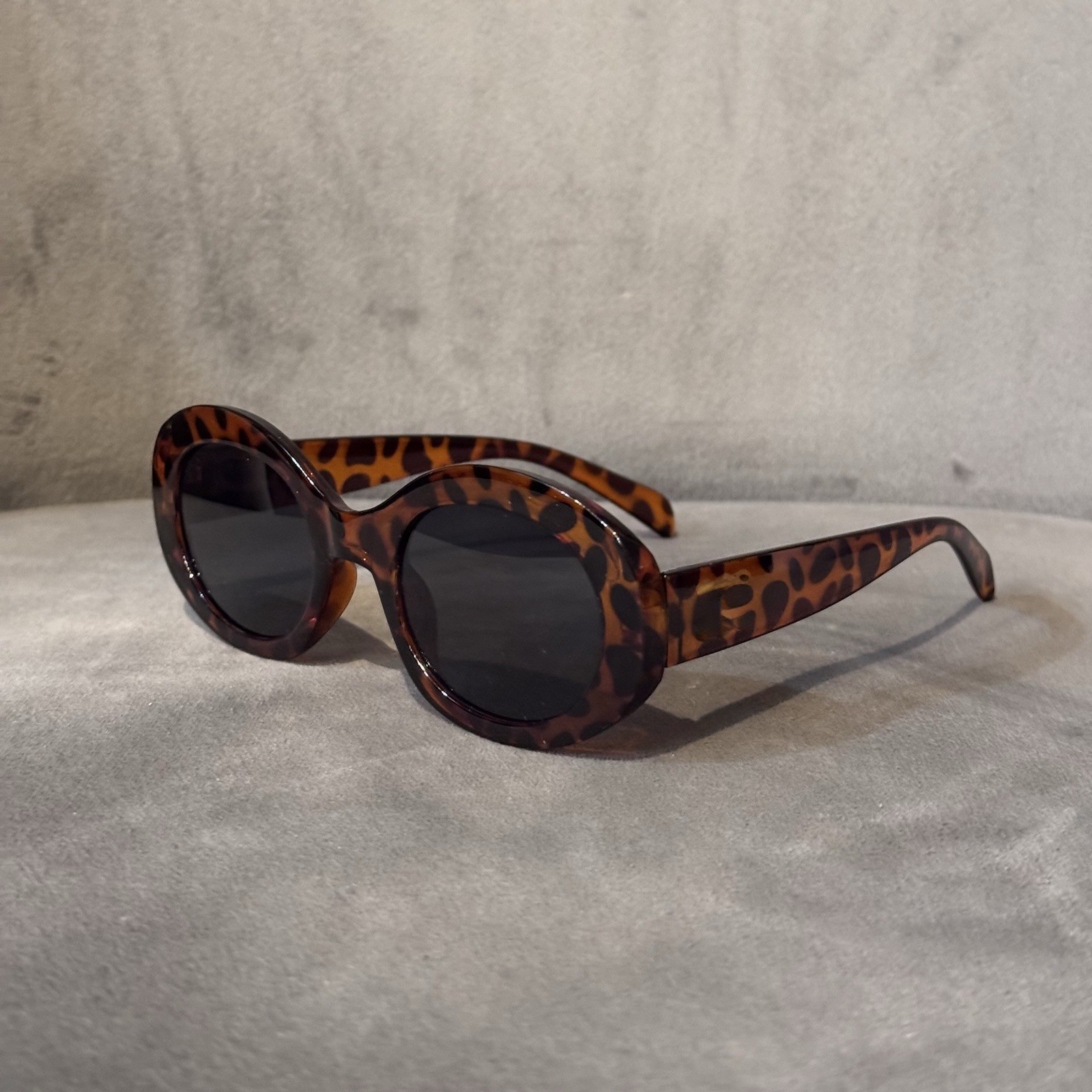 Brown Oval Sunglasses