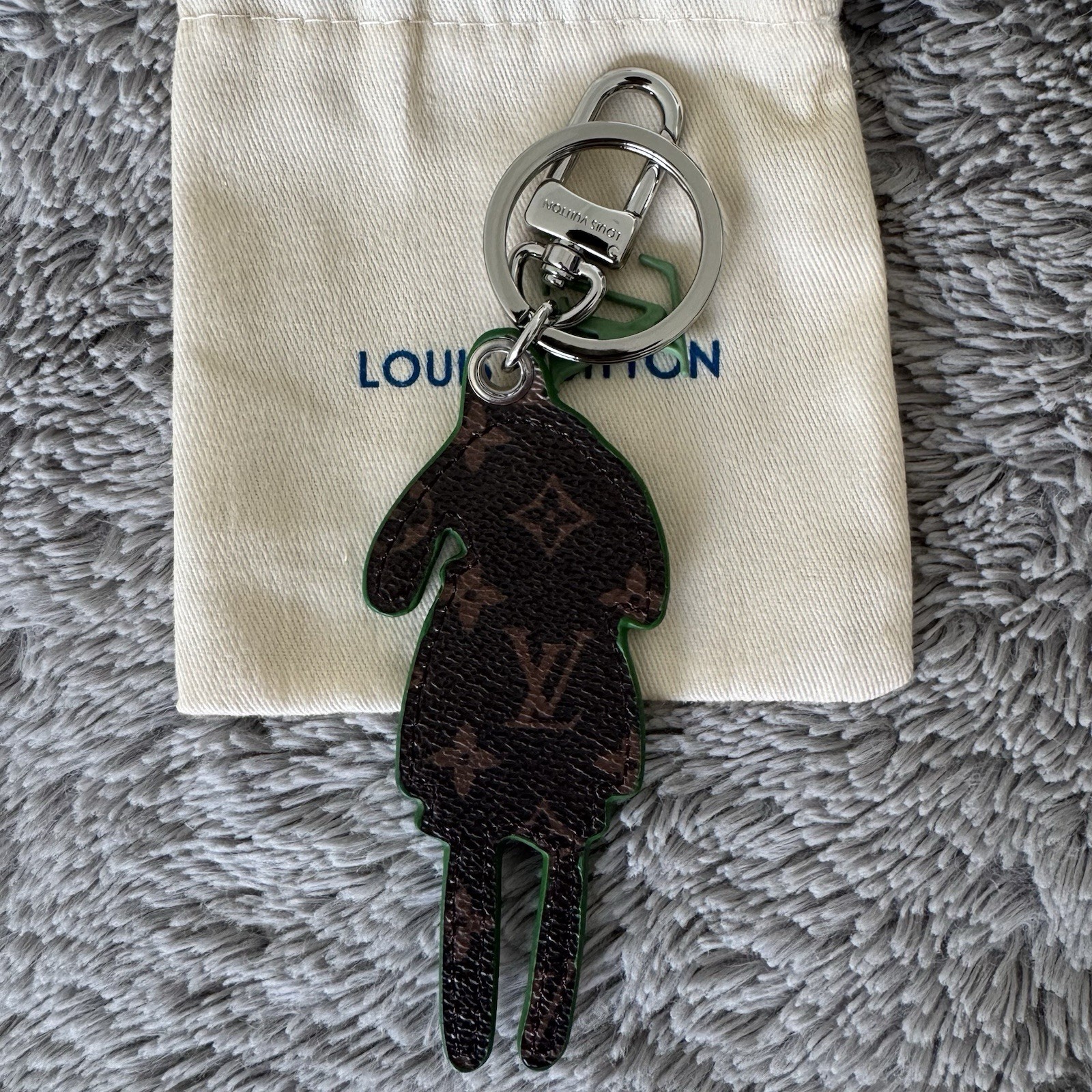 Blue Bunny Coated Canvas Key Chain LV - photo 5