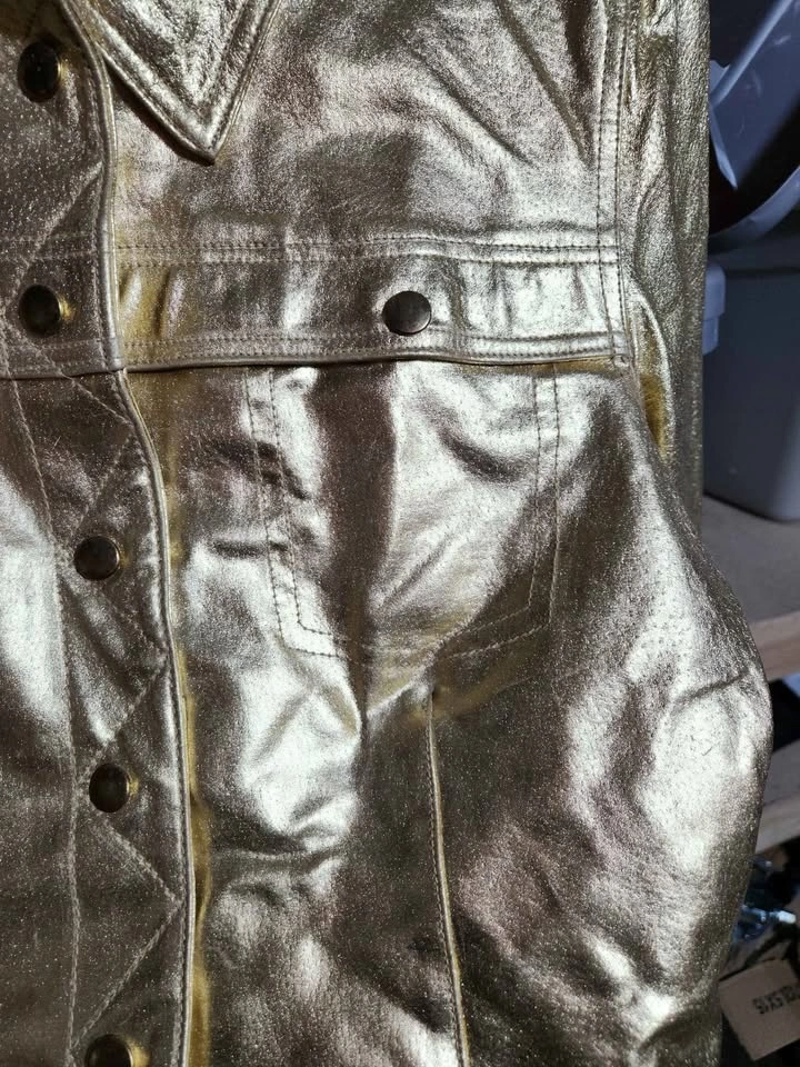Gold leather jacket (04) - photo 2