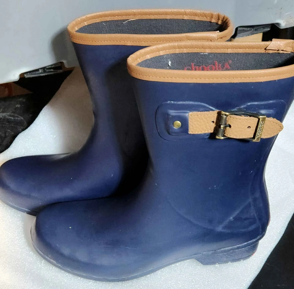 Chooka Women's Mid-Height Memory Foam Rain Boot, Navy, Size 8 - photo 3