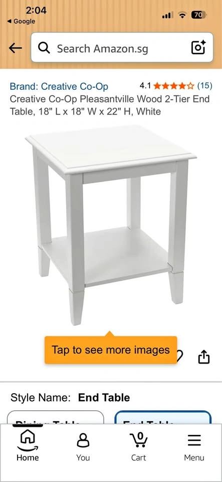 White end table