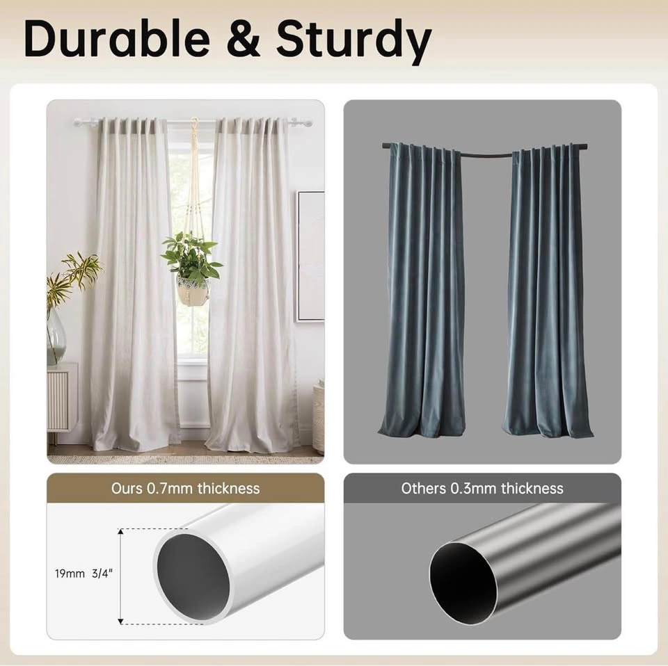3 Expandable Curtain Rods - Steel - photo 5