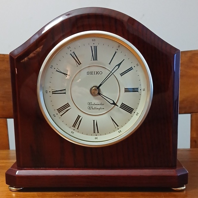 Seiko Westminster/Whittington Mantel Clock QXJ112BLH Brown Wood