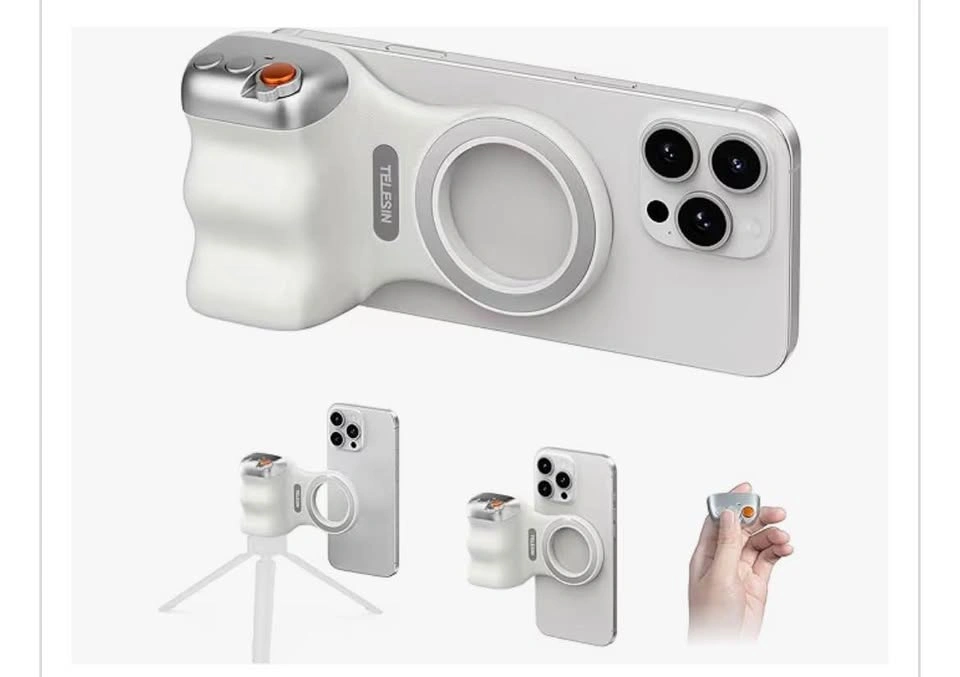 Magnetic Phone Camera Grip w/ Wireless Shutter - photo 2