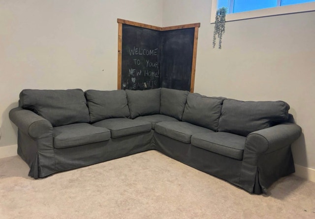 Grey Sectional with Removable Covers - Free Delivery