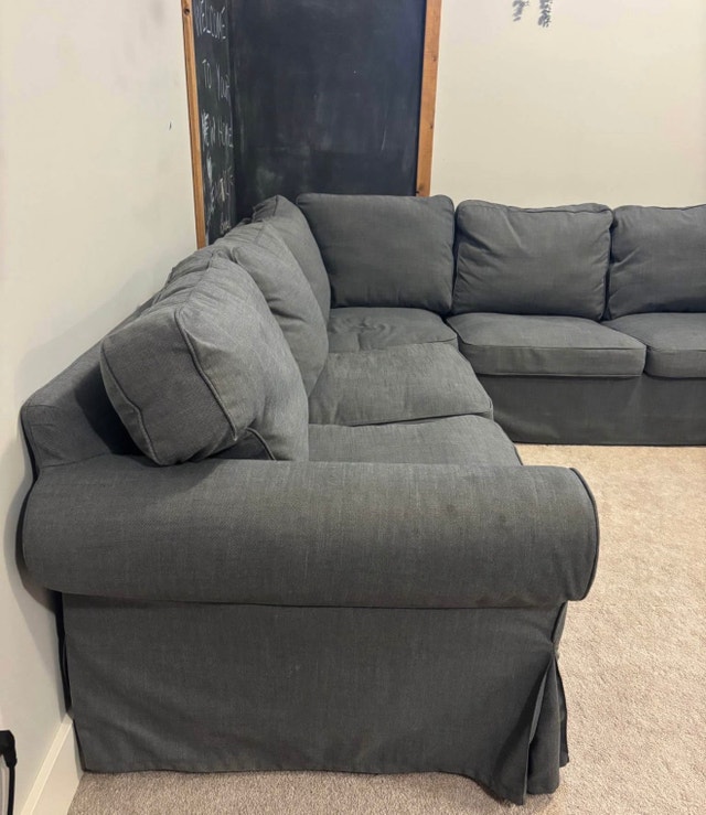 Grey Sectional with Removable Covers - Free Delivery - photo 2