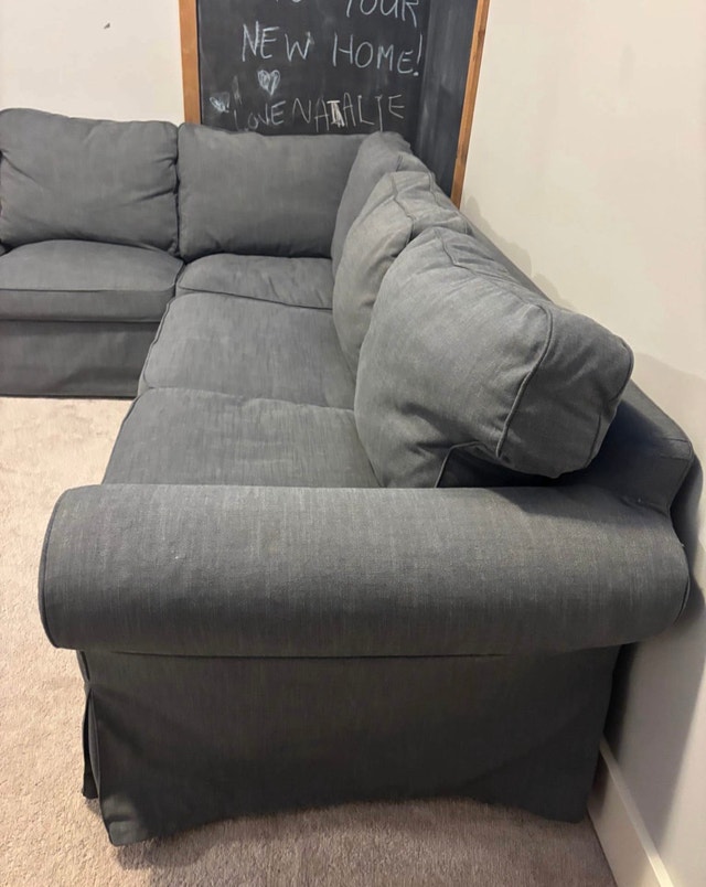 Grey Sectional with Removable Covers - Free Delivery - photo 3
