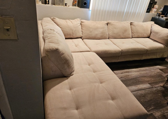 Light Beige Sectional - Free Delivery