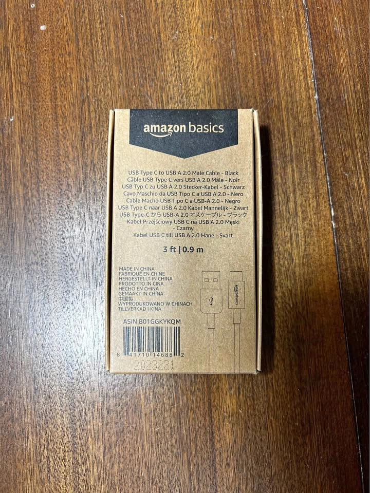 Amazon Basics USB to USB C 3ft Cable (New)