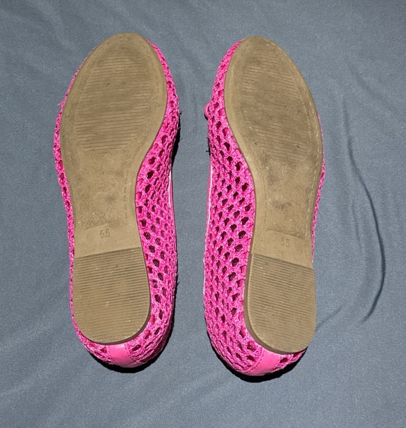 Tahari Pink Woven And Mesh Ballet Flats - Size 5.5 - photo 5