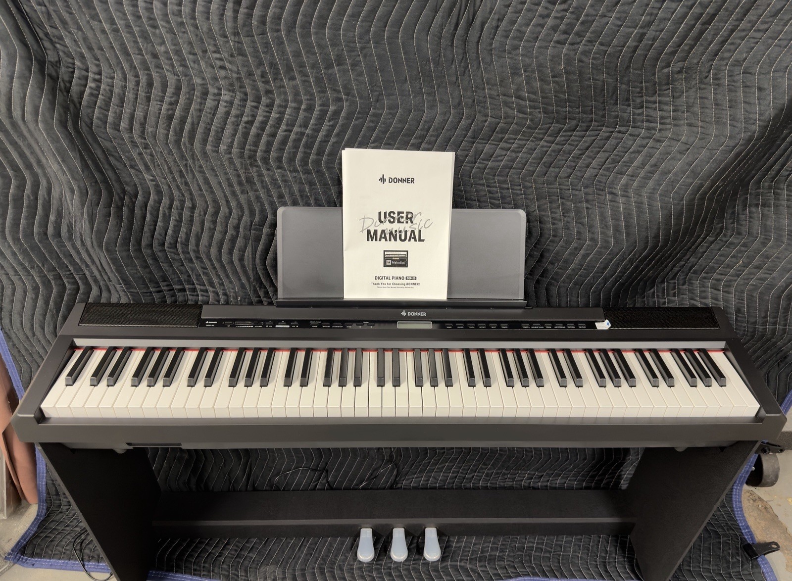 Donner DEP-20 88 Key Weighted Portable Digital Piano - Dull Blac