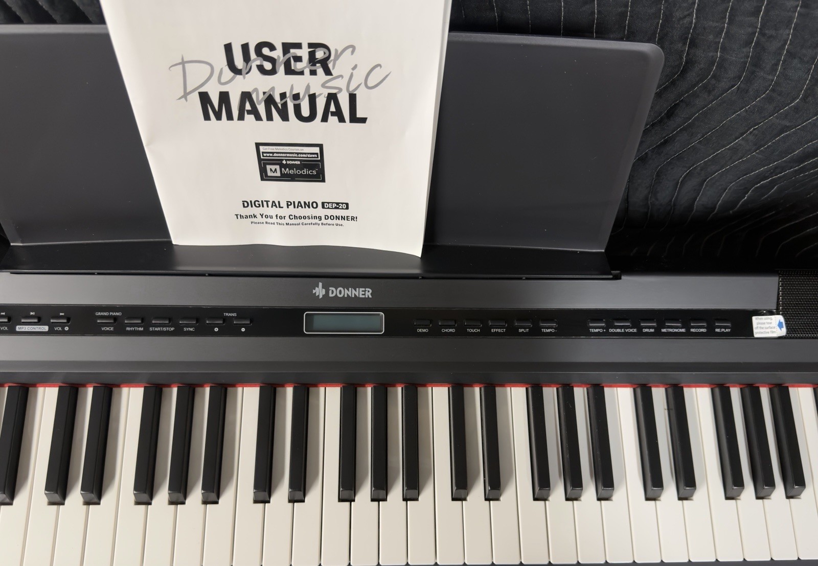 Donner DEP-20 88 Key Weighted Portable Digital Piano - Dull Blac - photo 3
