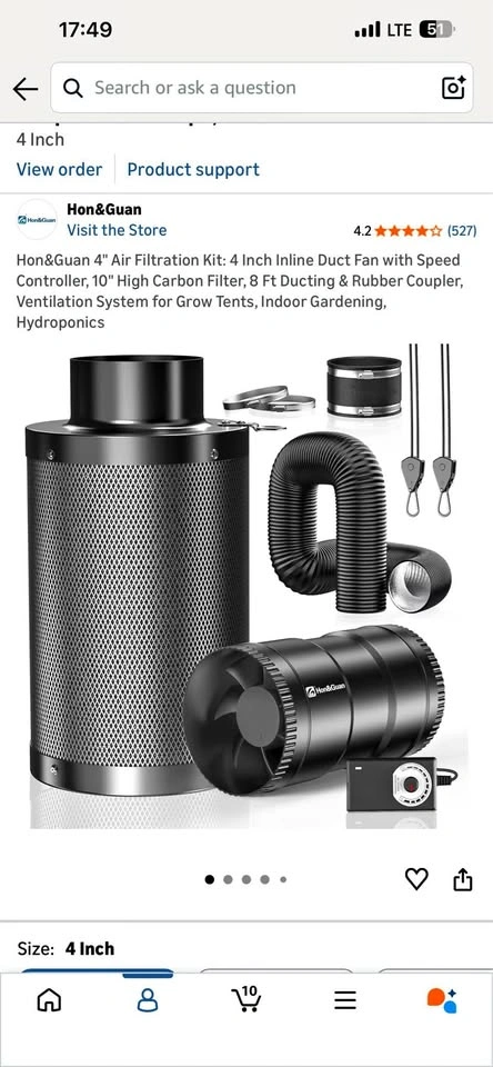 Hon&Guan 4" Air Filtration Kit