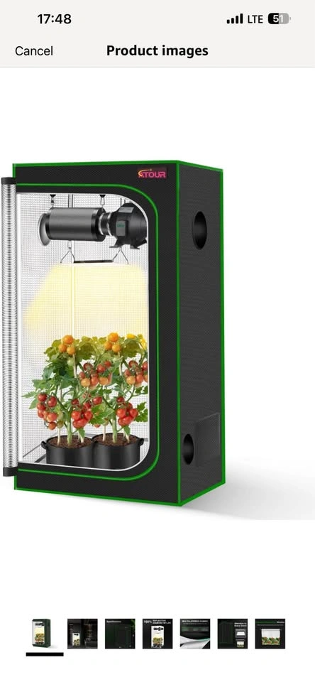 ATOUR 2'x2' Indoor Grow Tent (24"x24"x48") Plants - photo 2