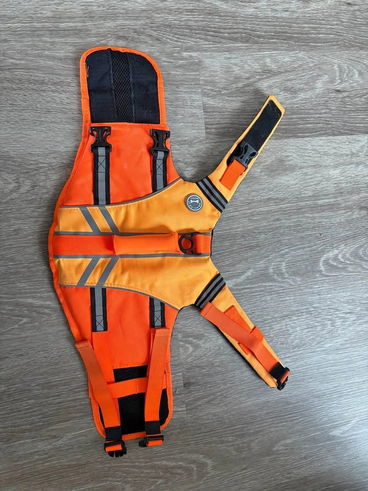 Vivaglory Dog Life Jacket/Vest - Orange (Size S)