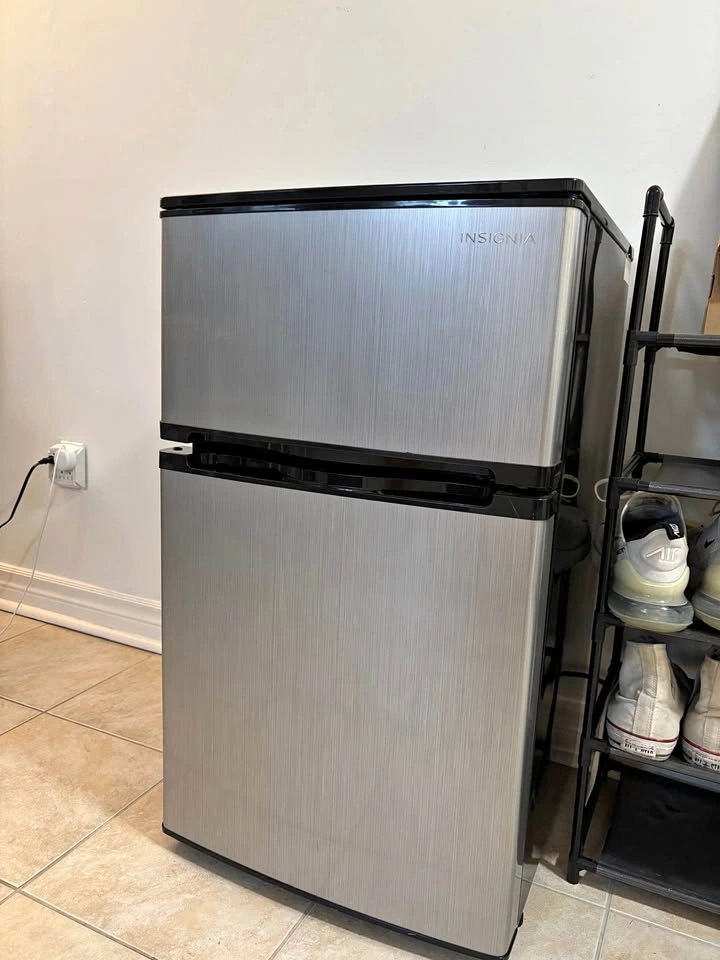 Insignia Stainless Steel Mini Fridge with Freezer