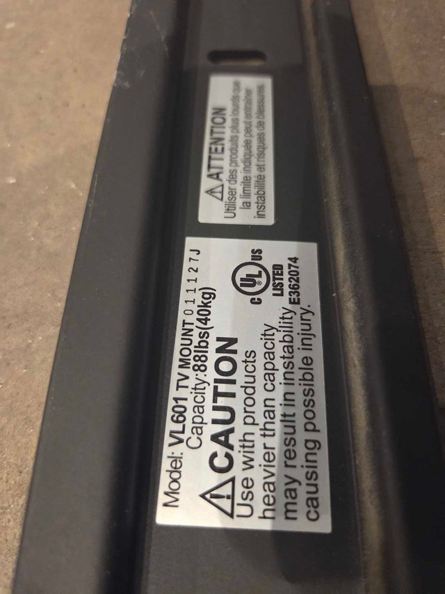 VL601 TV Mount - 88lbs Capacity - photo 3