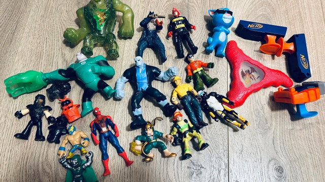 Action Figures & Toy Bundle – Spider-Man, Ben 10, Nerf & More