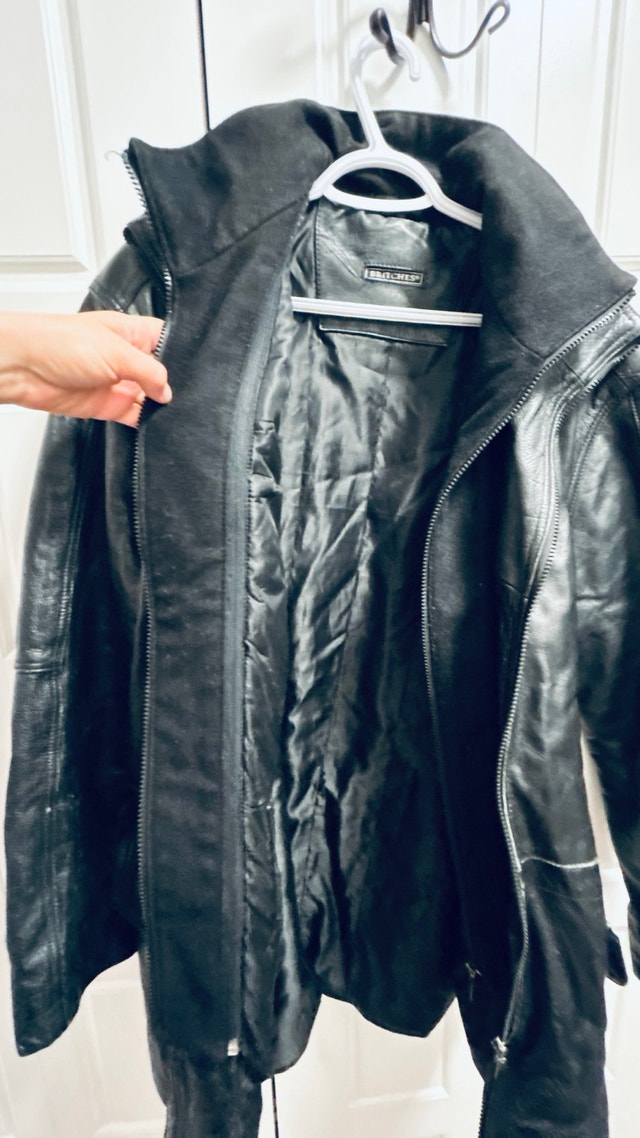 Britches Genuine Leather Jacket - Black Vintage Style Coat - photo 2