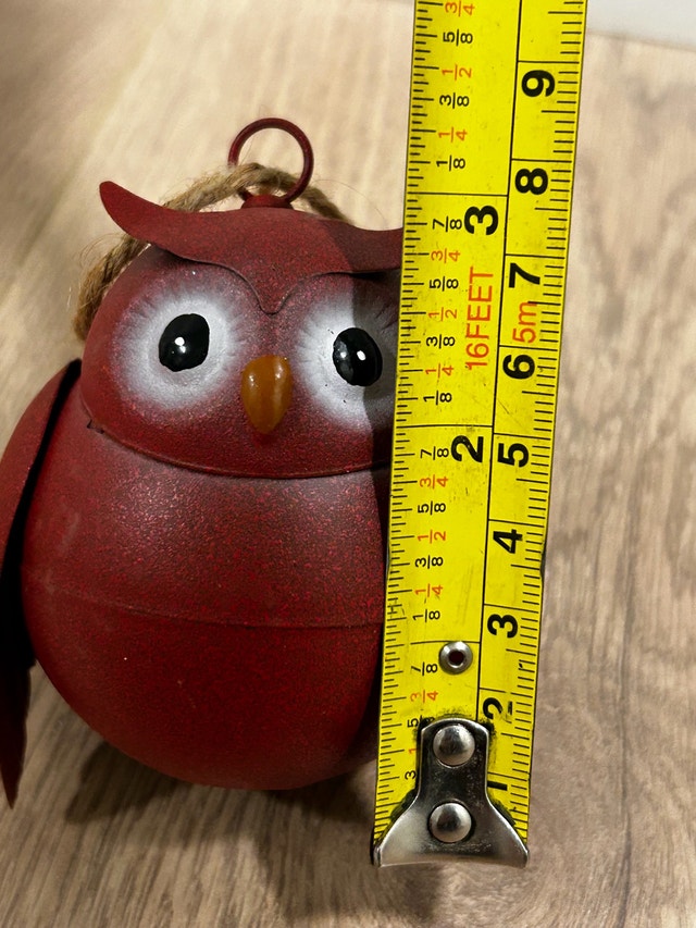 Christmas Owl Ornament (metal) - photo 2