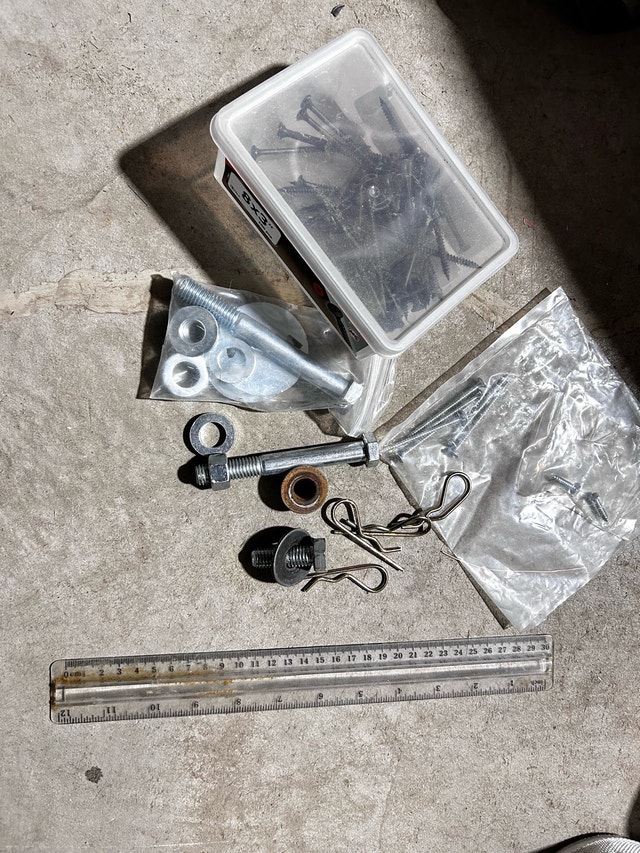 Assorted Hardware Lot – Bolts, Washers, Screws, Pins & More