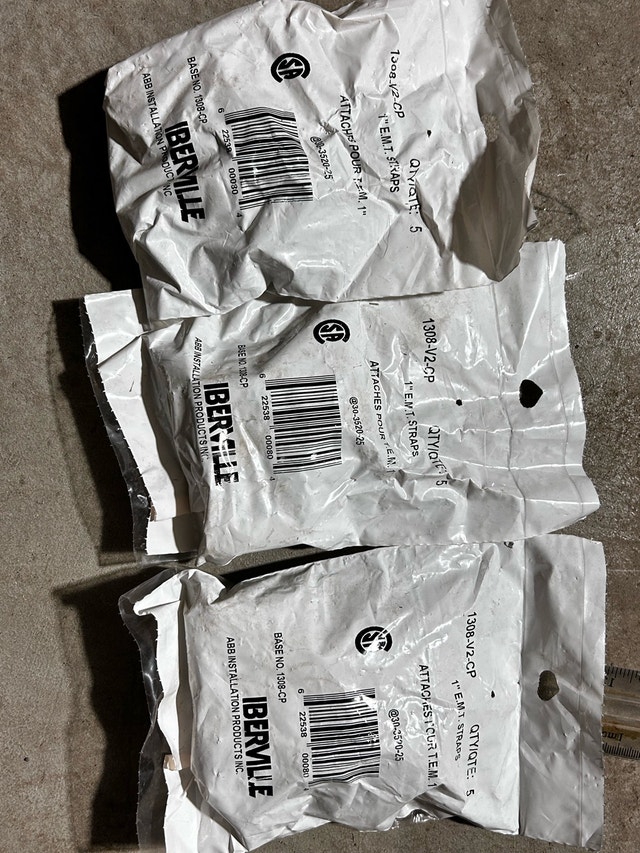 EMT Straps with 1 Hole - Galvanized Steel, New - photo 2