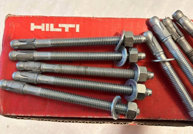 Hilti KWIK BOLT WEDGE ANCHOR 3/8" x 5" (9 pcs)