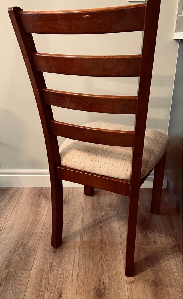6 Solid Hardwood Dining Chairs - Heavy & Sturdy - photo 4