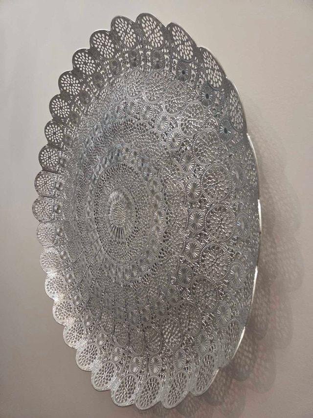Silver Metal Decorative Plate - photo 3