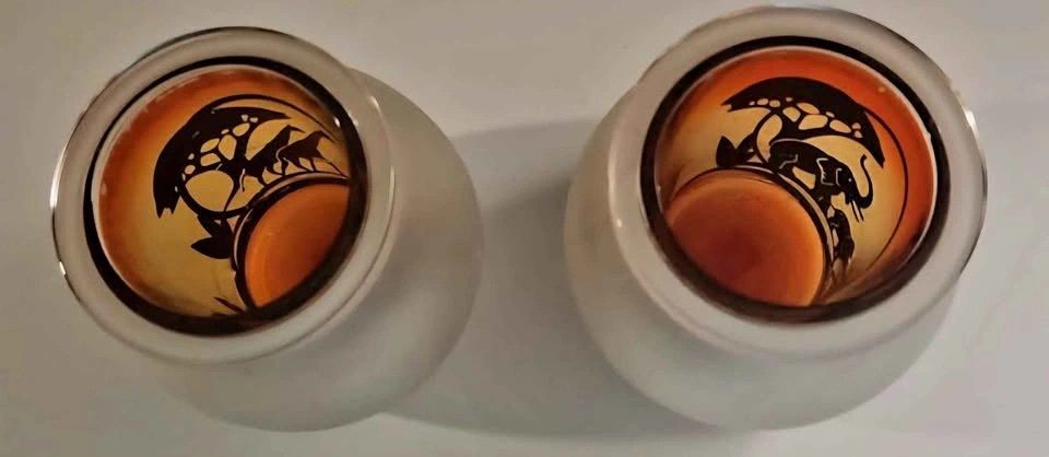 Glass candle holders African safari theme - photo 2