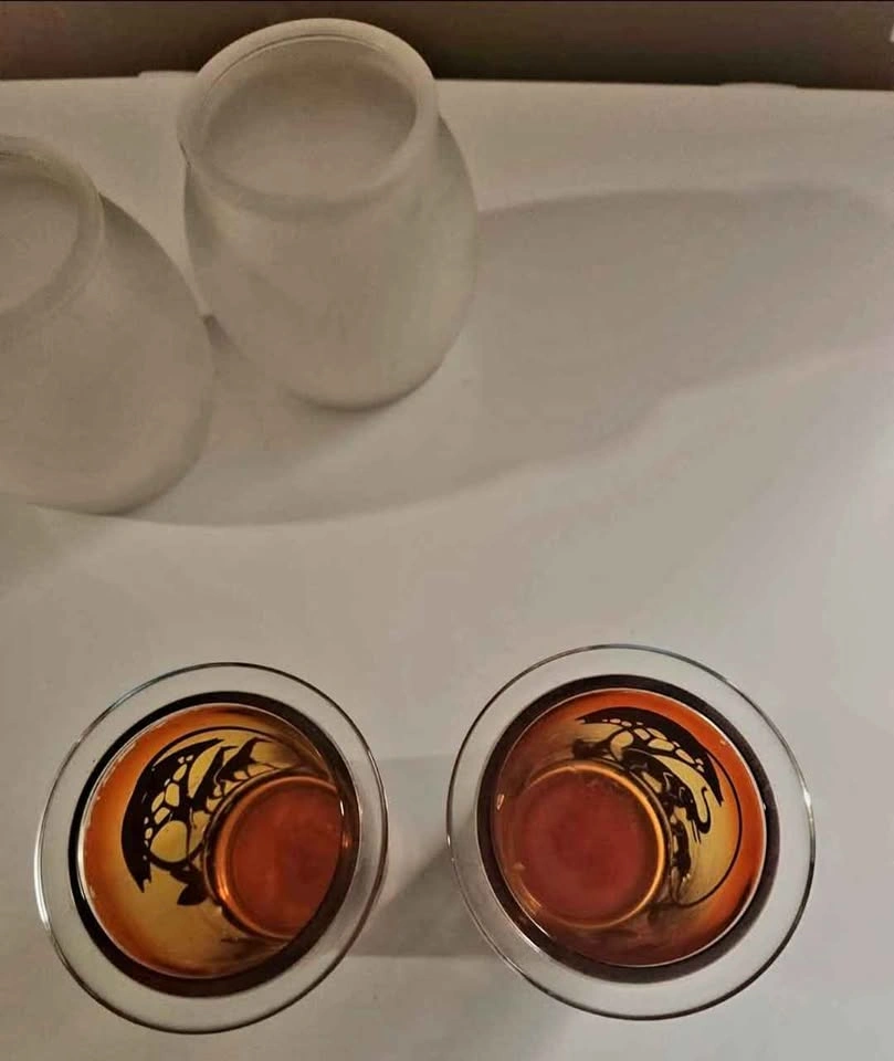 Glass candle holders African safari theme - photo 4