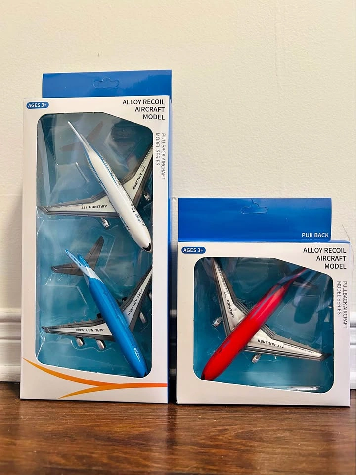 Airplane Pull Back Toy – Metal Body