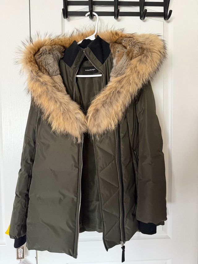 Mackage Winter Down Parka - Olive Green, Size Small