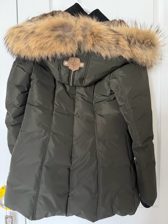 Mackage Winter Down Parka - Olive Green, Size Small - photo 3